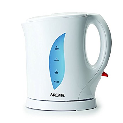 Aroma Housewares AWK-103 Electric Water Kettle, 1-Liter, White