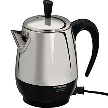 Farberware Fcp240 Steel Percolator 4Cup 1000W Detachable Cord