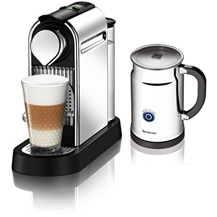 Nespresso Citiz C111 Espresso Maker with Aeroccino Plus Milk Frother, Chrome