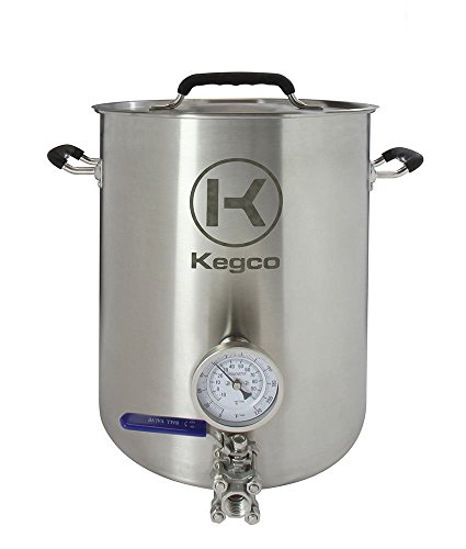 Kegco 6 Gallon Brew Kettle with Thermometer & 3-Piece Ball Valve