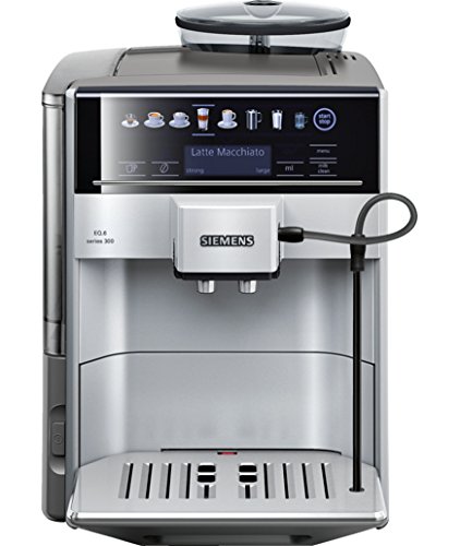 Siemens EQ.6 TE603201RW Super Fully Automatic Espresso Machine, Coffee Capuccino Latte Maker, OneTouch DoubleCup System, SIlver