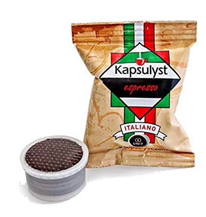 Coffee Capsules Single Serve Italian Blend - Kosher Certificate Espresso Pods By Kapsulyst