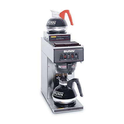 BUNN 13300.0002 VP17-2SS Pourover Commercial Coffee Brewer with Two Warmers, Stainless Steel