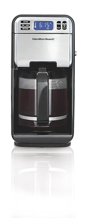 Hamilton Beach (46205) Coffee Maker, Programmable with 12 Cup Capacity, Stainless Steel