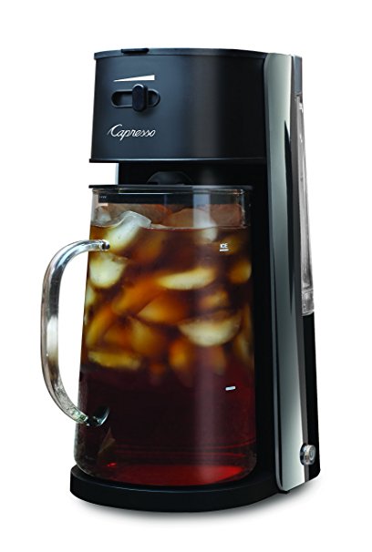 Capresso Iced Tea maker with 80oz Glass Carafe and Removable Water Tank (Black)