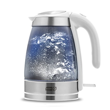 Dash DMGK300WH Electric Illusion Kettle with LED lights and boil safety protection + Cool Touch Handle, 57oz White