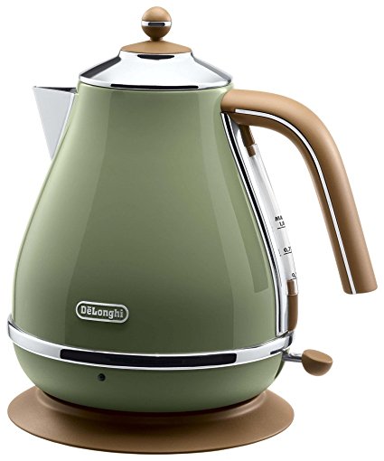 Delonghi Electric kettle (1.0L)「ICONA Vintage Collection」 KBOV1200J-GR (Olive green)【Japan Domestic genuine products】