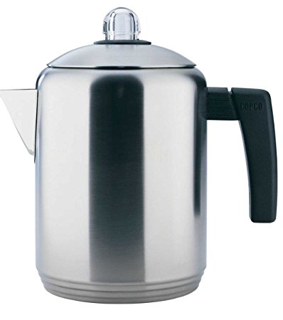 Copco 4- to 8-Cup Polished Stainless Steel Stovetop Percolator, 1.5 Quart