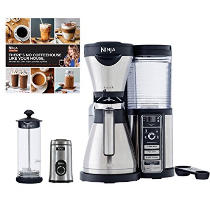 Ninja Coffee Bar, Carafe, Frother, Recipes & Grinder (Refurbished)