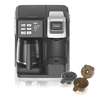 Hamilton Beach (49976) Coffee Maker, Single Serve & Full Coffee Pot, For Use With K Cups or Ground Coffee, Programmable, FlexBrew