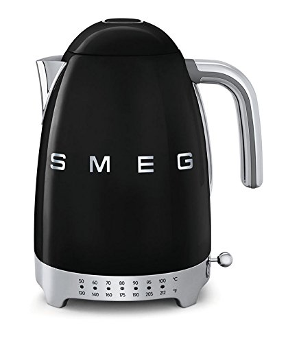 Smeg KLF02BLUS 50's Retro Style Variable Temperature Kettle, Black