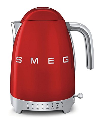 Smeg KLF02RDUS 50's Retro Style Variable Temperature Kettle, Red