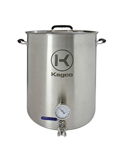 Kegco 20 Gallon Brew Kettle with Thermometer & 3-Piece Ball Valve