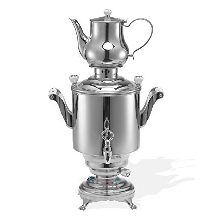 BEEM Romanov III. Stainless Steel Samovar, 5 Liters, Silver