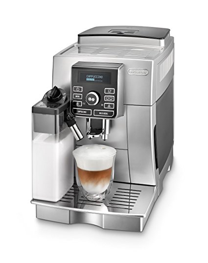 Digital super automatic machine with lattecrema system, one touch drinks, integrated milk container