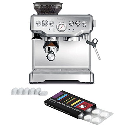 Breville BES870XL Barista Express Espresso Machine with Bonus Filters and Cleaning Tablets